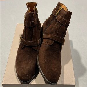 Franco Sarto Brown Suede Leather Boots